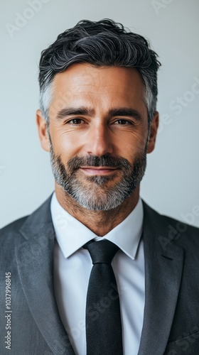 Professional Man with Confident Pose in Formal Shirt High-Quality Photo