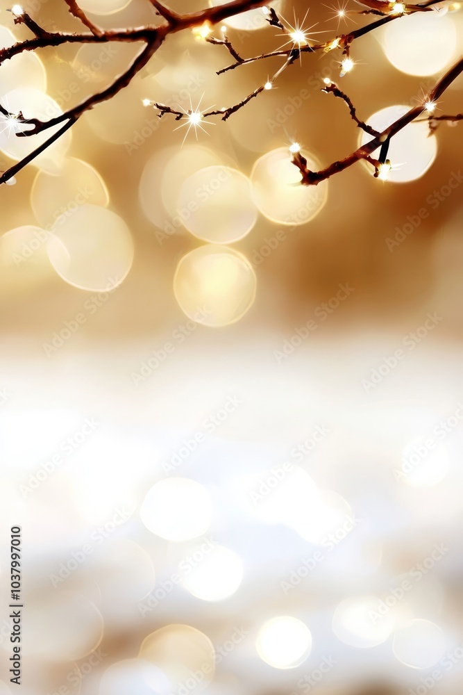 one featuring a blurred tree branch against a backdrop of faint lights, the other showcasing a similar tree branch with comparable lighting elements one featuring a blurred tree branch against a backdrop of faint lights, the other showcasing a similar tree branch with comparable lighting elements