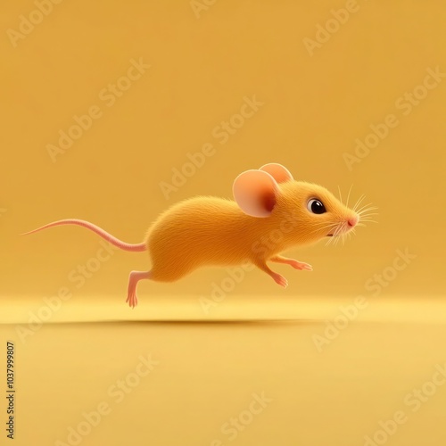 Cartoon Mouse or Rat Running Animation Loop - 3D Animated Character photo