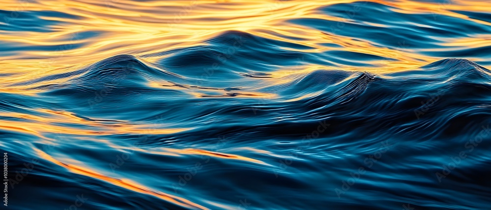 Tranquil Ocean Waves at Sunset Tranquil Ocean Waves at Sunset