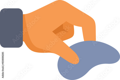 Hand is gently holding a gua sha stone, a tool used in traditional chinese medicine for massage