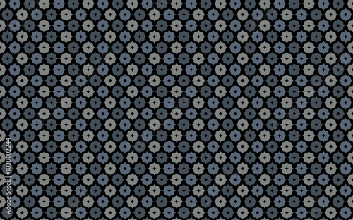 Seamless pattern with abstract geometric shape in light and gray on black  background. Vector illustration. For masculine shirt lady dress summer picnic textile print wallpaper cover decoration
