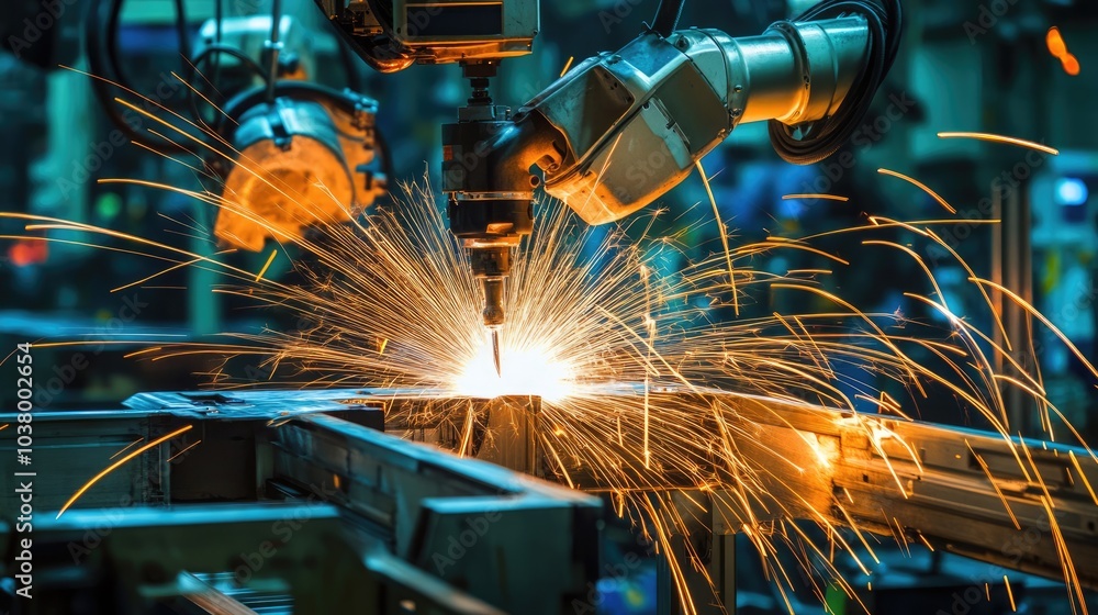 Robotic Welding with Sparks in Industrial Environment Robotic Welding with Sparks in Industrial Environment
