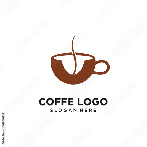 Coffe icon vector logo design with creative concept Premium Vector