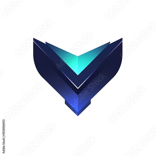 A stylized geometric logo design featuring layered shapes in blue and green gradients. Free Download A stylized geometric logo design featuring layered shapes in blue and green gradients. - GFXLoad