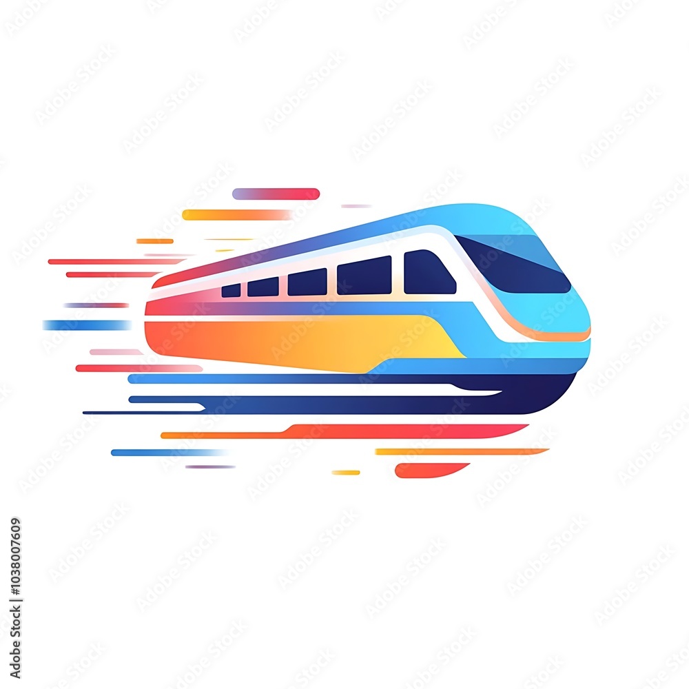 A stylized illustration of a fast-moving train, showcasing speed and modern design. A stylized illustration of a fast-moving train, showcasing speed and modern design.