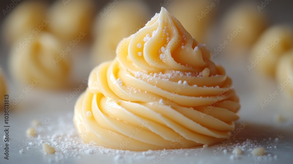 Creamy Yellow Pastry with Powdered Sugar Creamy Yellow Pastry with Powdered Sugar