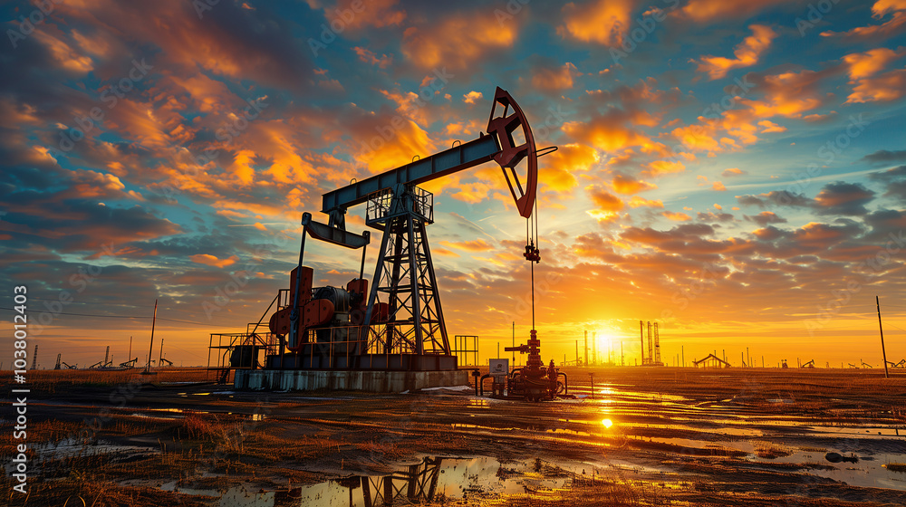 Oil pump oil rig energy industrial machine for petroleum in the sunset background. Oil pump oil rig energy industrial machine for petroleum in the sunset background.