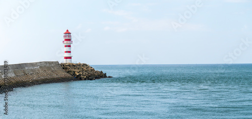 lighthouse on the coast. 