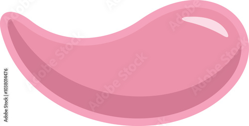 Pink eye patch for skin care showing its adhesive side