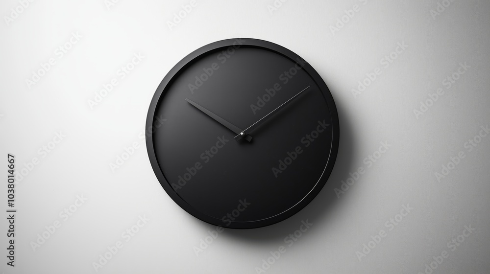 Simple Minimalist Black Clock Without Numbers Simple Minimalist Black Clock Without Numbers