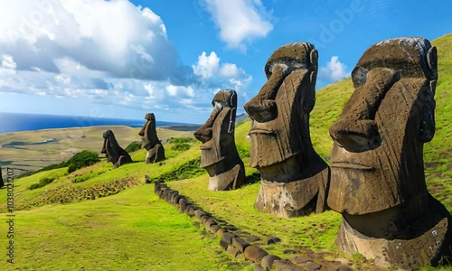 Easter Island Rano Raraku Moai