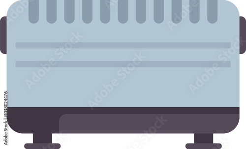 Electric heater warming a room during cold winter days