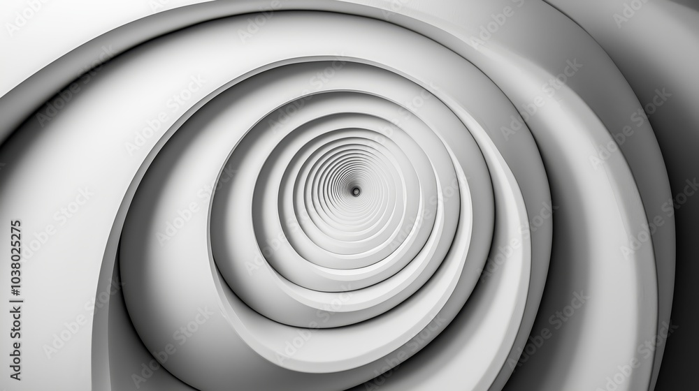 Spiral Formation in Monochrome Design Spiral Formation in Monochrome Design