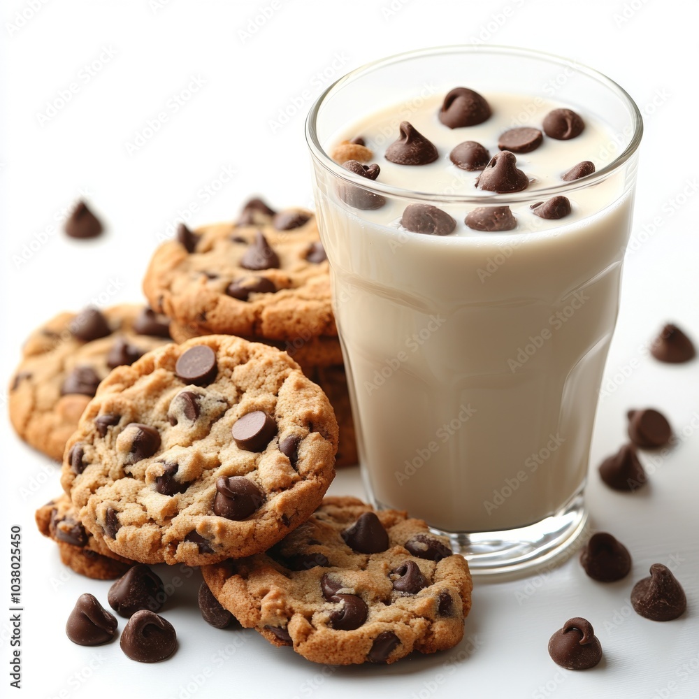 Chocolate Chip Cookies and Milk Chocolate Chip Cookies and Milk