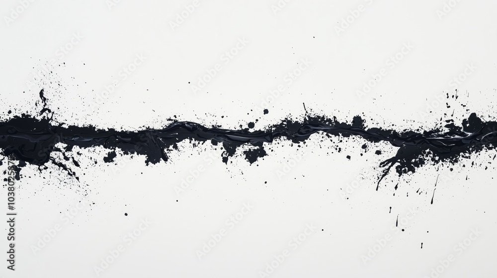 Black Ink Line on White Background Black Ink Line on White Background