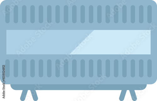 Modern electric heater providing warmth during wintertime