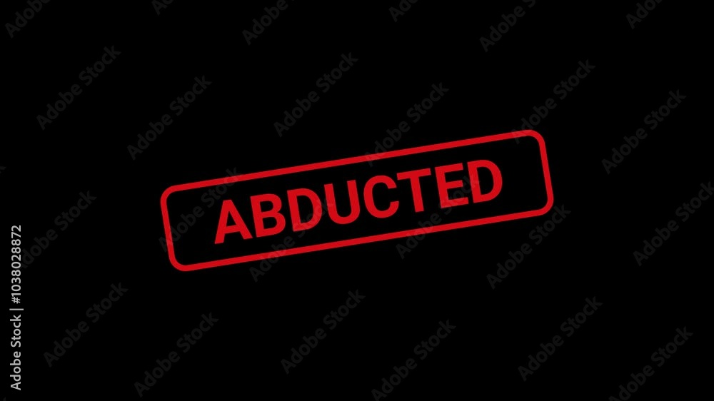 Abducted Text Stamp Animation Abducted Text Stamp Animation