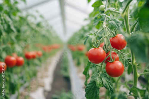 Wallpaper Mural Rows of tomato plants in a greenhouse Torontodigital.ca