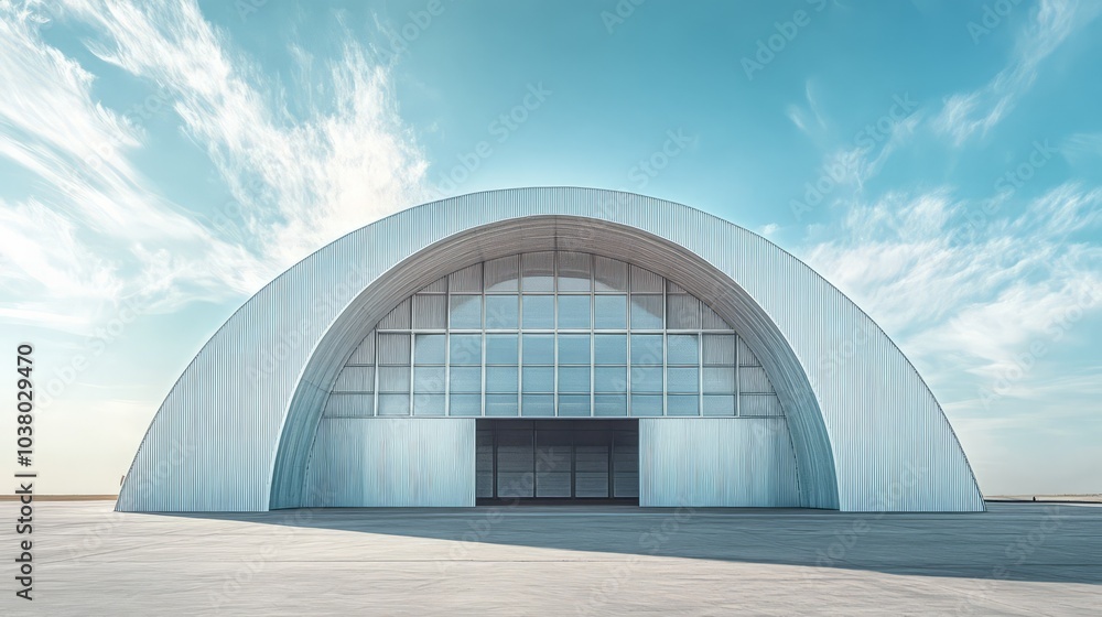 Fototapeta premium Modern Steel Warehouse