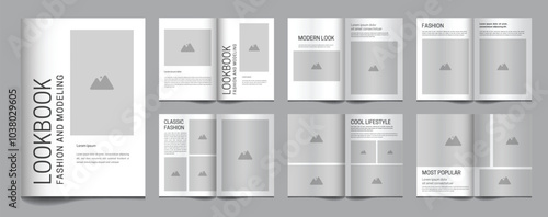 Fashion Template Design Minimal Look book Layout