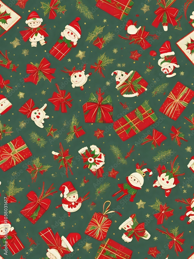 cute and elegant christmas seamless pattern cute and elegant christmas seamless pattern