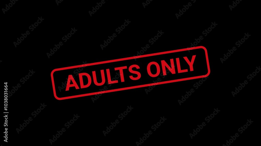 Adults only Text Stamp Animation Adults only Text Stamp Animation