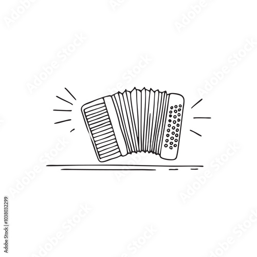 Illustration of an accordion doodle