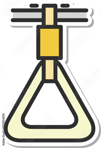 ステッカー駅関連の単品アイコン　吊り革