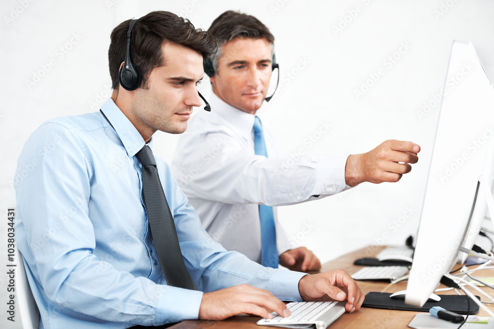 Call center, consultant and mentor for training with computer, web support or customer service with pointing for learning. Help desk, agent with coach and men for technical assistance with advice Call center, consultant and mentor for training with computer, web support or customer service with pointing for learning. Help desk, agent with coach and men for technical assistance with advice