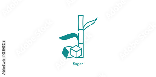 Sugar Icon Highlighting Sweetness and Energy Source