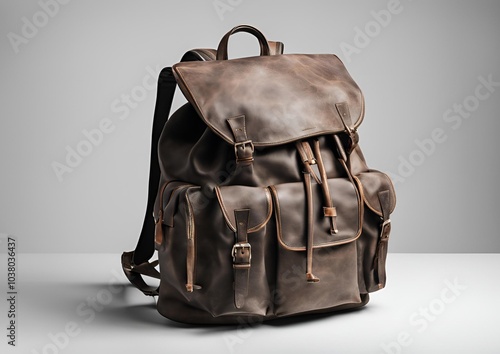 The backpack is on a white background.