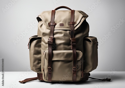 The backpack is on a white background.