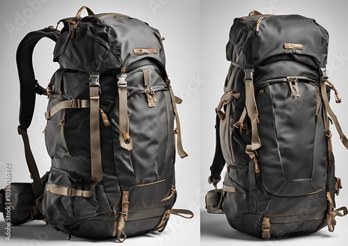 The backpack is on a white background.