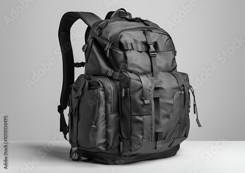 The backpack is on a white background.