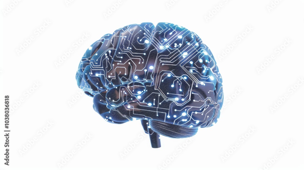 a minimalist representation of the human brain adorned with intricate geometric patterns and glowing circuitry a minimalist representation of the human brain adorned with intricate geometric patterns and glowing circuitry