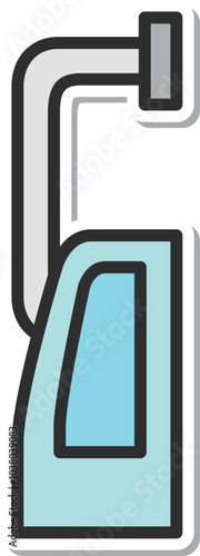 ステッカー駅関連の単品アイコン　手摺