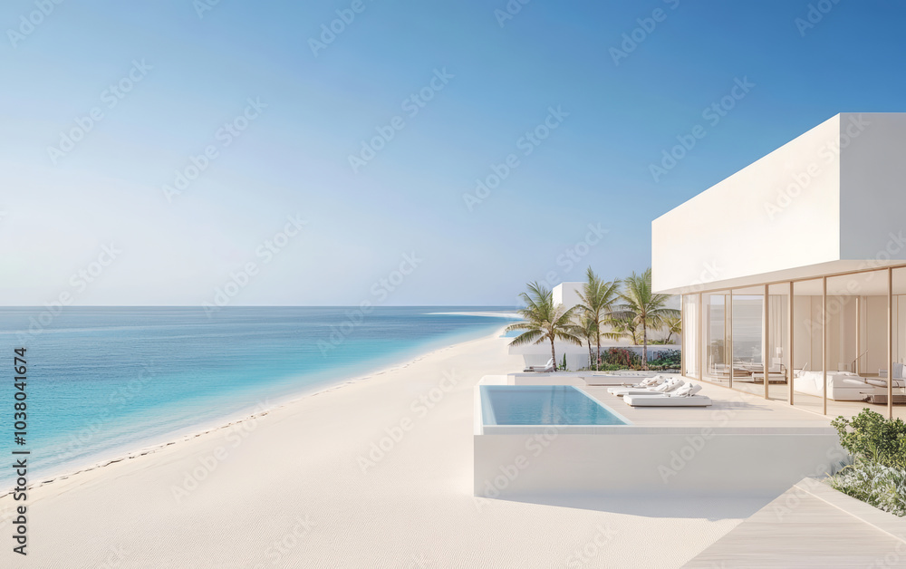 Fototapeta premium Summer vacation home by the sea