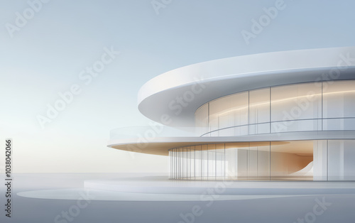 Minimalist modern art building space structure