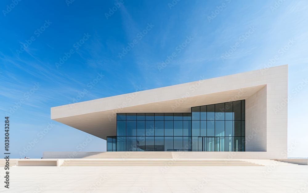 Minimalist modern art building space structure Minimalist modern art building space structure