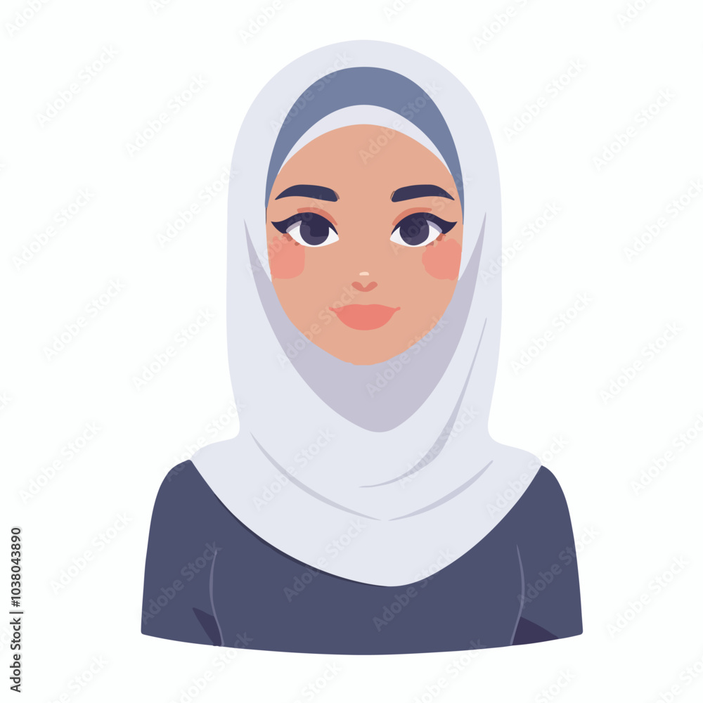 Vector of The Charming Hijabi Vector of The Charming Hijabi