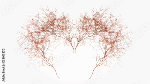 Wallpaper Mural a network of neurons arranged in the shape of a heart, with electrical impulses racing along its pathways like pulses of affection Torontodigital.ca