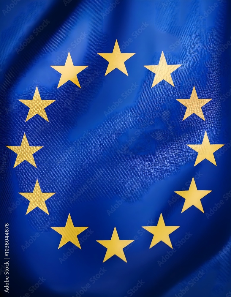 Round Europe flag with stars, European Union Round Europe flag with stars, European Union