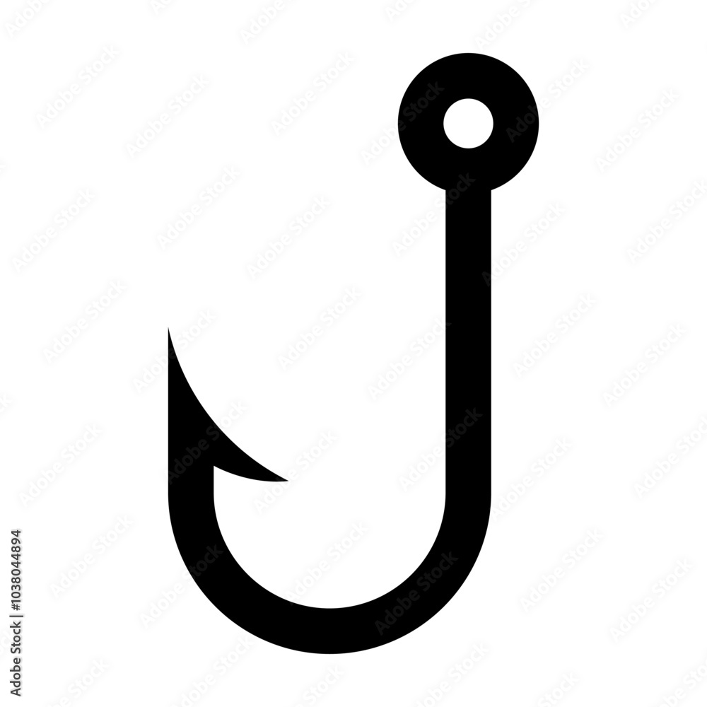 Fishing hook icon isolated on white background Fishing hook icon isolated on white background