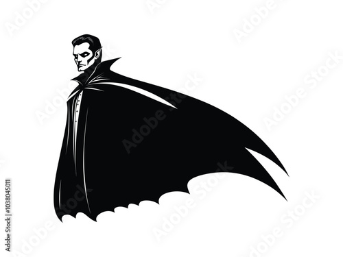 Vampire Silhouette Designs: Spooky Halloween Characters for Horror and Gothic Art
