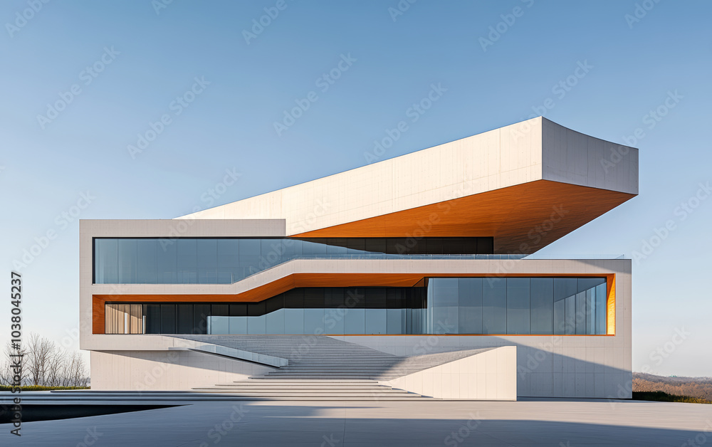 Minimalist modern architecture and spatial structure Minimalist modern architecture and spatial structure