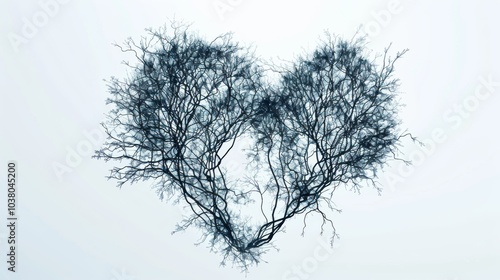 Wallpaper Mural a network of neurons forming the shape of a heart, with electrical impulses racing along its pathways like pulses of affection Torontodigital.ca