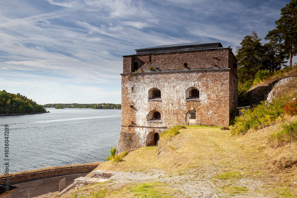 Fredriksborg Fortress, Rindö, Sweden, Scandinavia, Europe Fredriksborg Fortress, Rindö, Sweden, Scandinavia, Europe