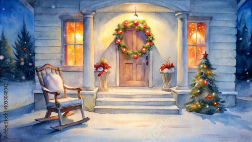 Cozy Winter Cottage with Holiday Decor