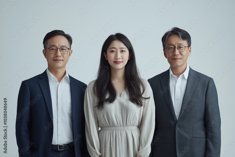 Confident Business Team in Formal Attire with Crossed Arms Confident Business Team in Formal Attire with Crossed Arms